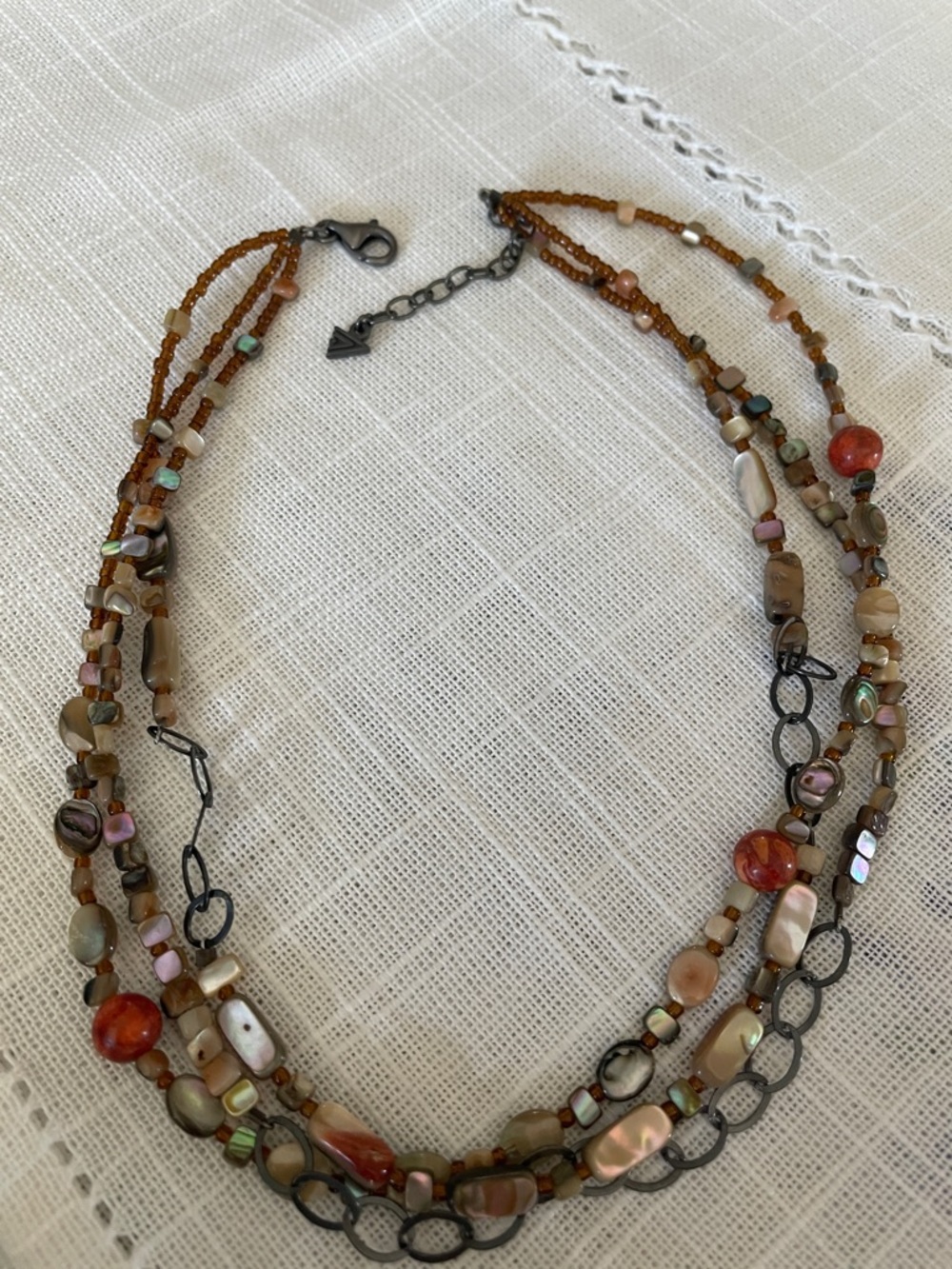 Silpada sterling and multi gemstone necklace